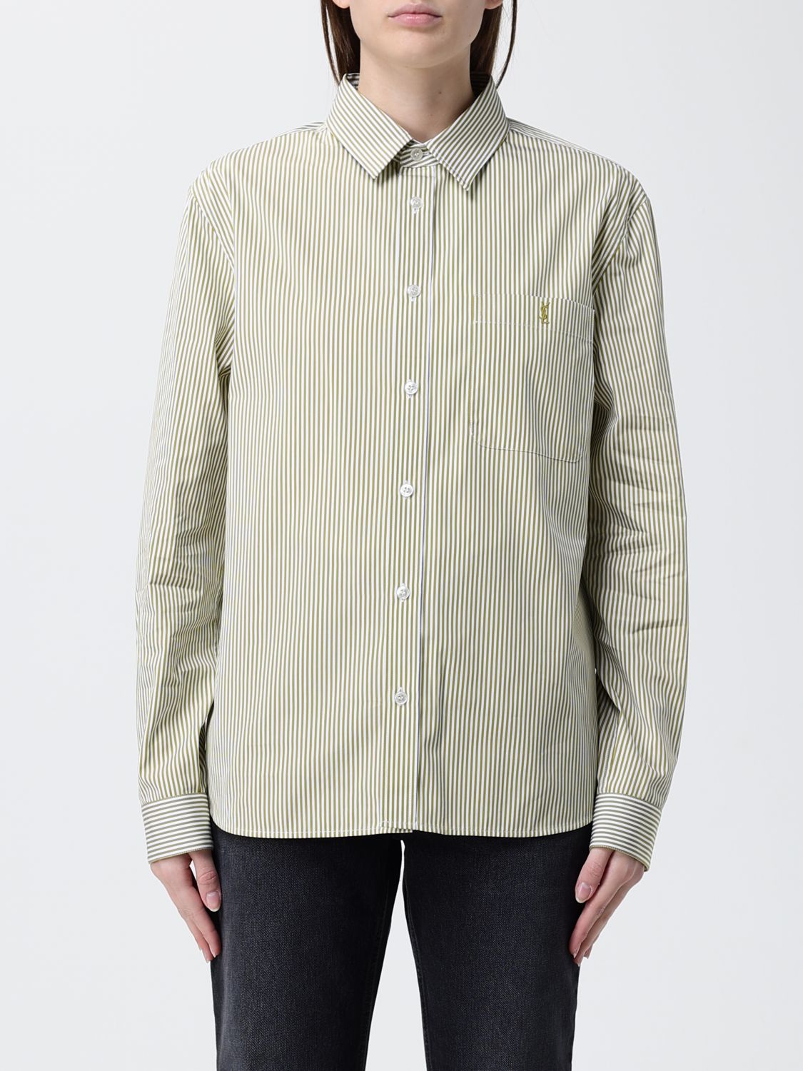 SAINT LAURENT Camicia in cotone a righe