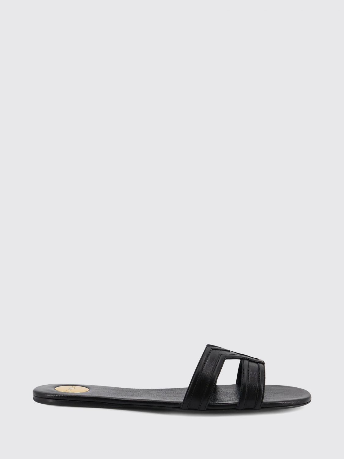 SAINT LAURENT Slippers Mabrouka in pelle conciata al vegetale
