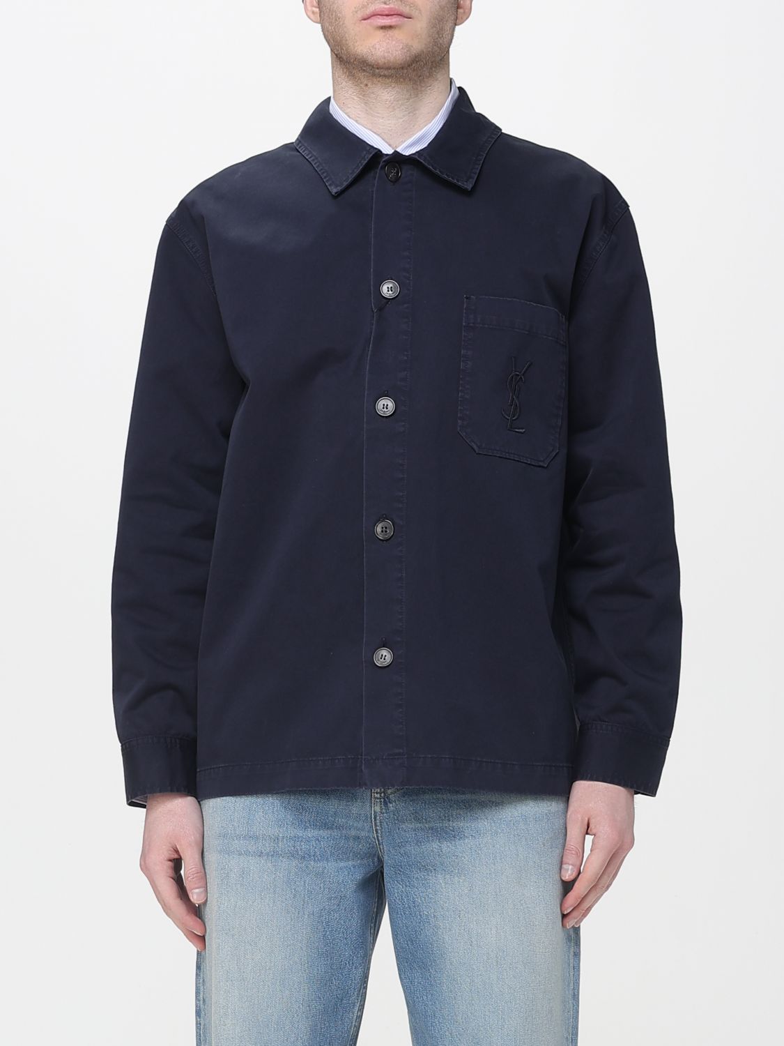 Saint Laurent SAINT LAURENT Jacket Men color Navy　SAINT LAURENT ジャケット メンズ カラー ネイビー
