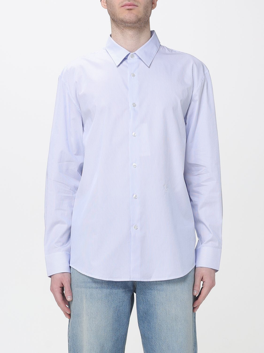 SAINT LAURENT Camicia in popeline di cotone