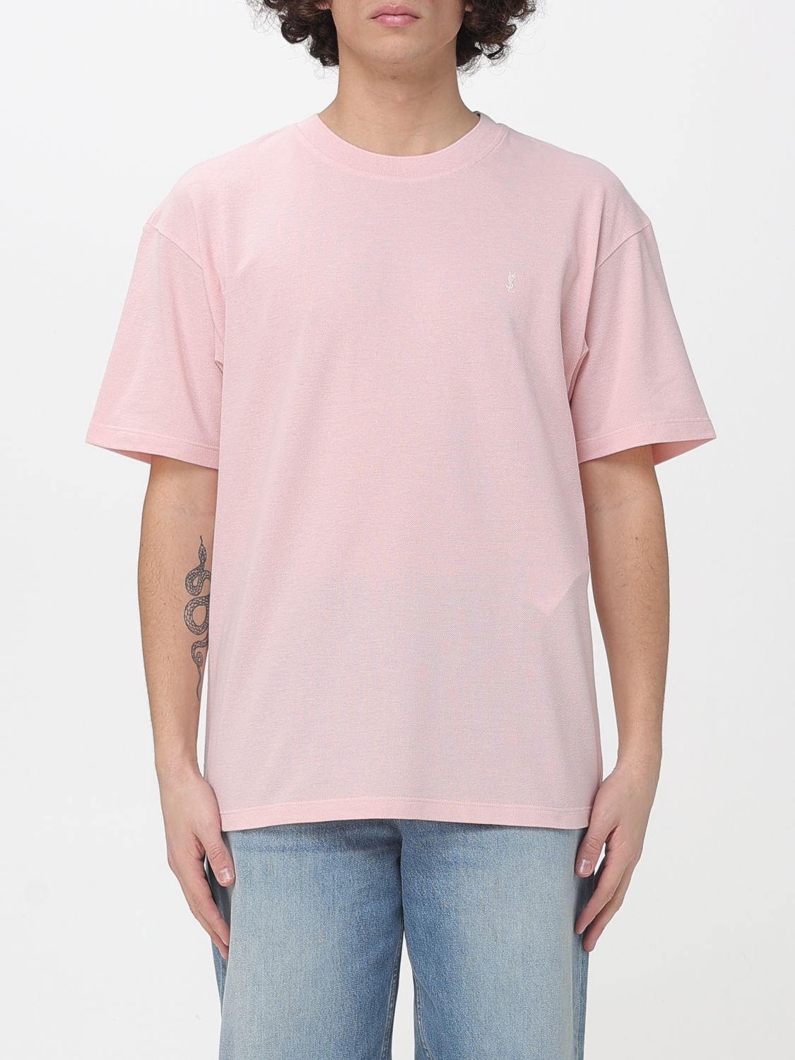 SAINT LAURENT T-shirt a girocollo con logo