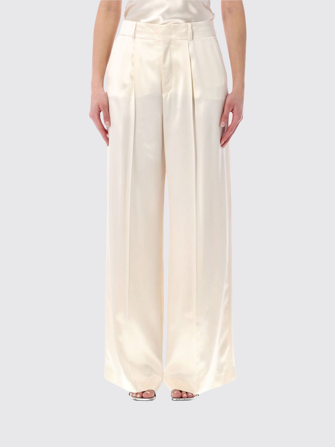 Pantalone palazzo Alberta Ferretti in raso