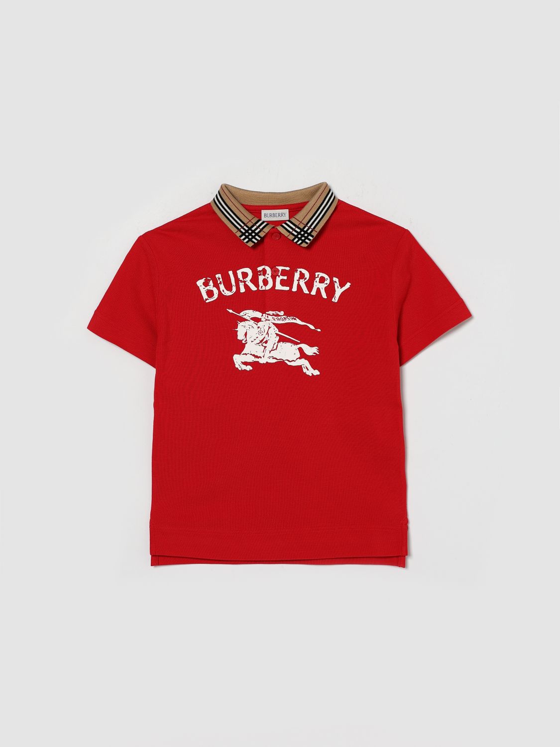 BURBERRY Polo Shirt Kids color Red　BURBERRY ポロシャツ キッズカラー レッド BURBERRY