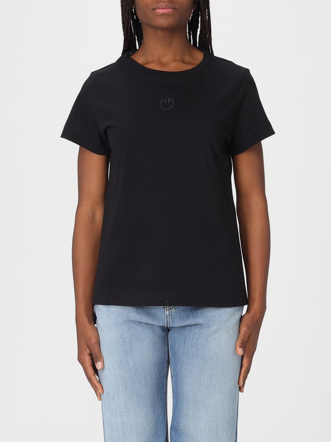 Pinko Damen Schwarz T-Shirt Woman Color