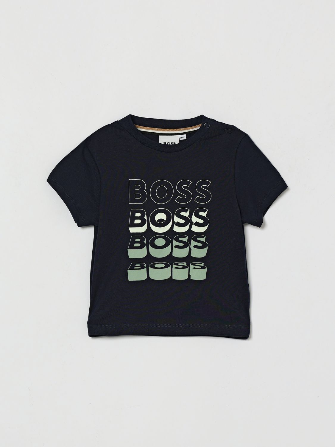 BOSS T-shirt girocollo in cotone con logo