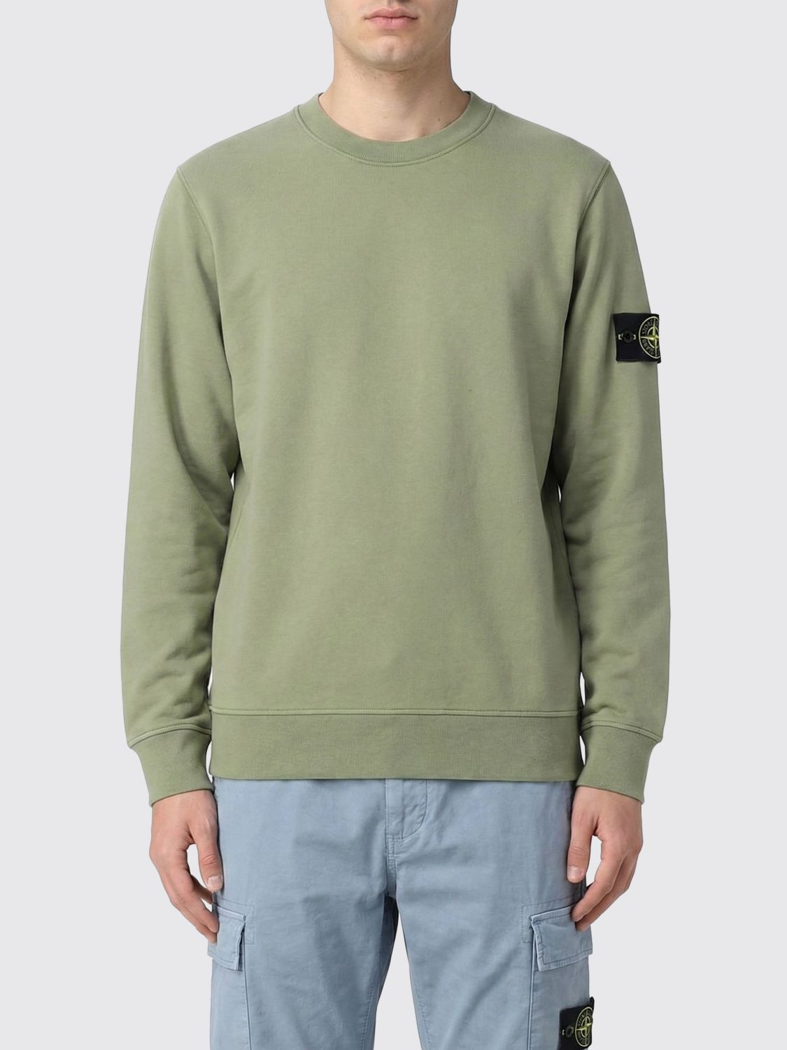 STONE ISLAND Sweatshirt Men color Military　STONE ISLAND スウェットシャツ メンズ カラー ミリタリー STONE