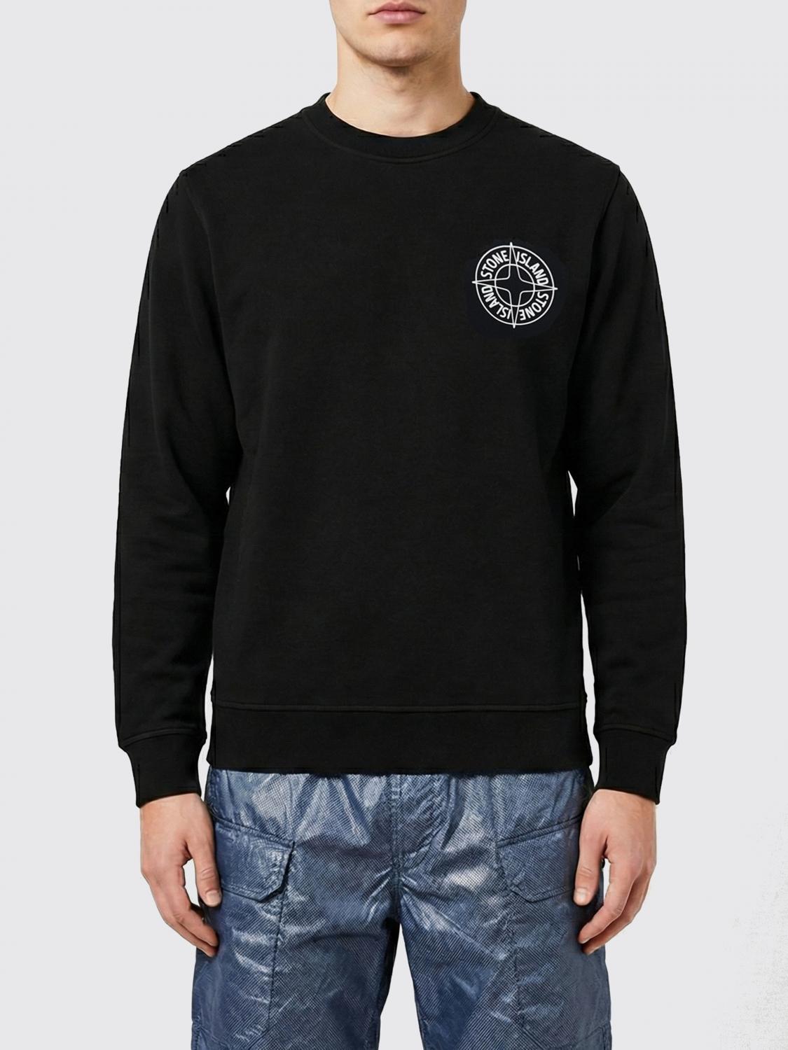 STONE ISLAND Sweatshirt Men color Black