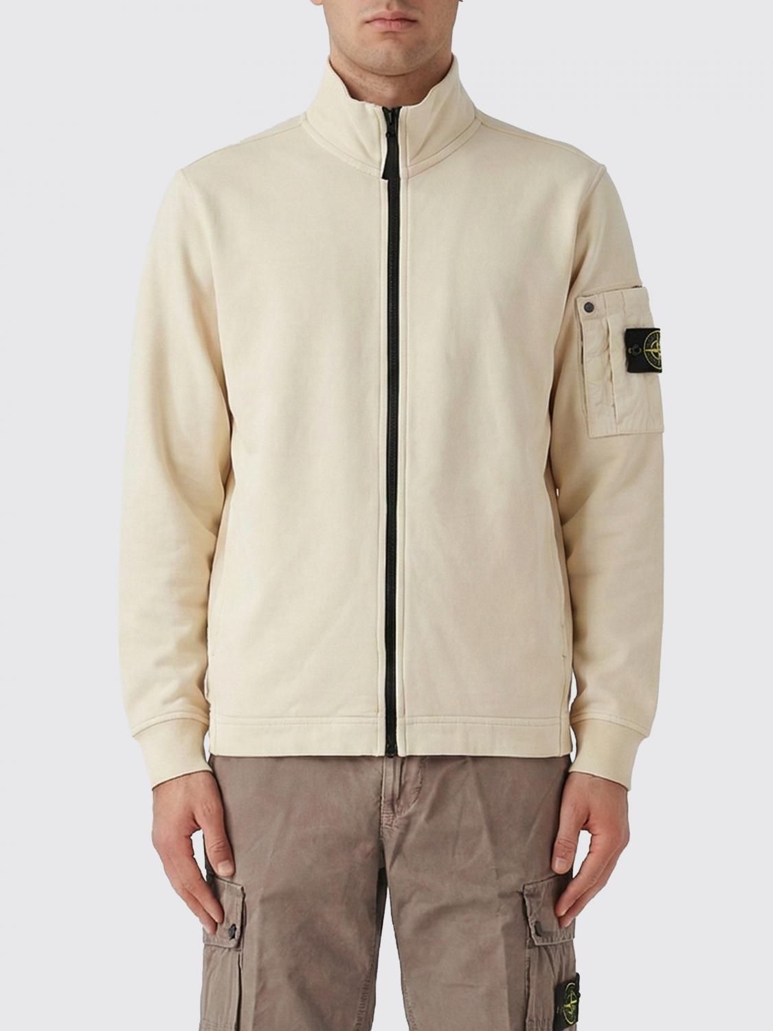 STONE ISLAND Sweatshirt Men color Ivory　STONE ISLAND スウェットシャツ メンズ カラー アイボリー STONE