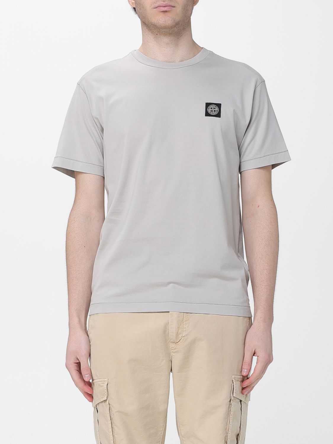 STONE ISLAND T-Shirt Men color Grey　STONE ISLAND Tシャツ メンズ カラー グレー STONE