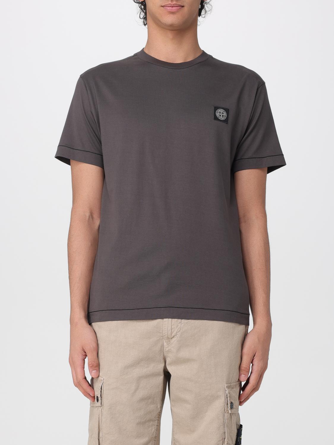 STONE ISLAND T-Shirt Men color Brown　STONE ISLAND Tシャツ メンズ カラー ブラウン STONE