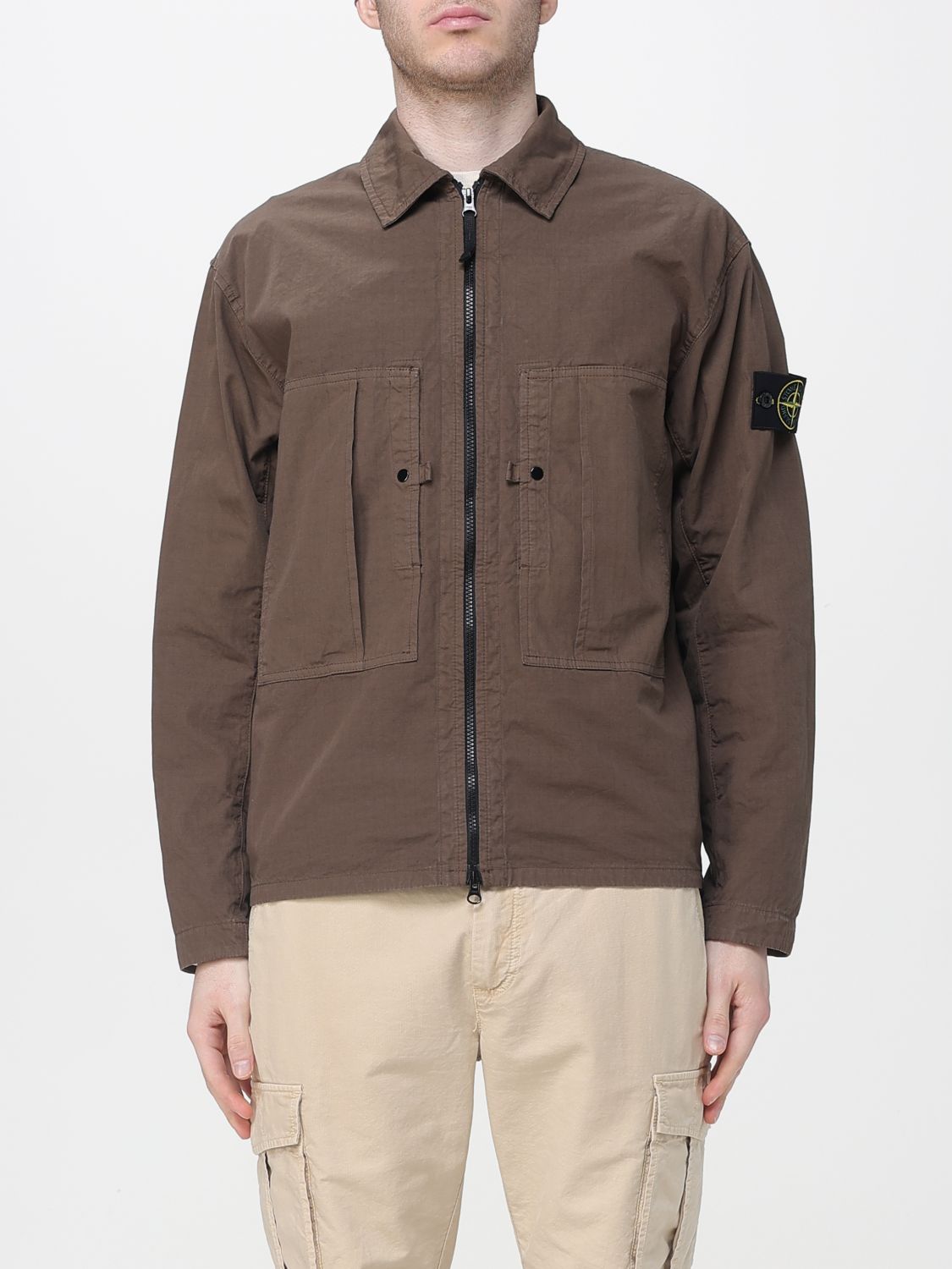 STONE ISLAND Jacket Men color Beige STONE