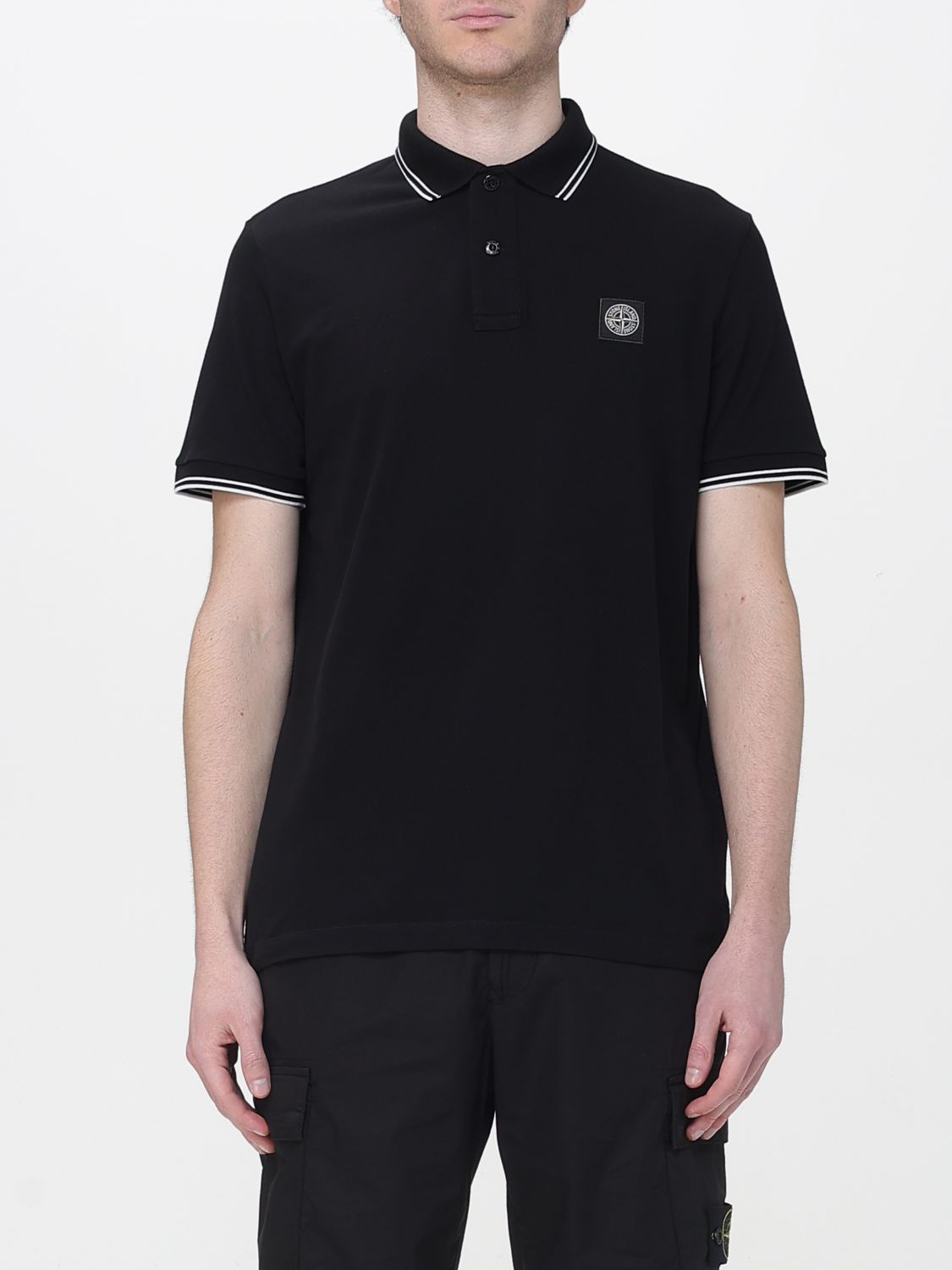 STONE ISLAND Polo Shirt Men color Black　STONE ISLAND ポロシャツ メンズ カラー ブラック STONE