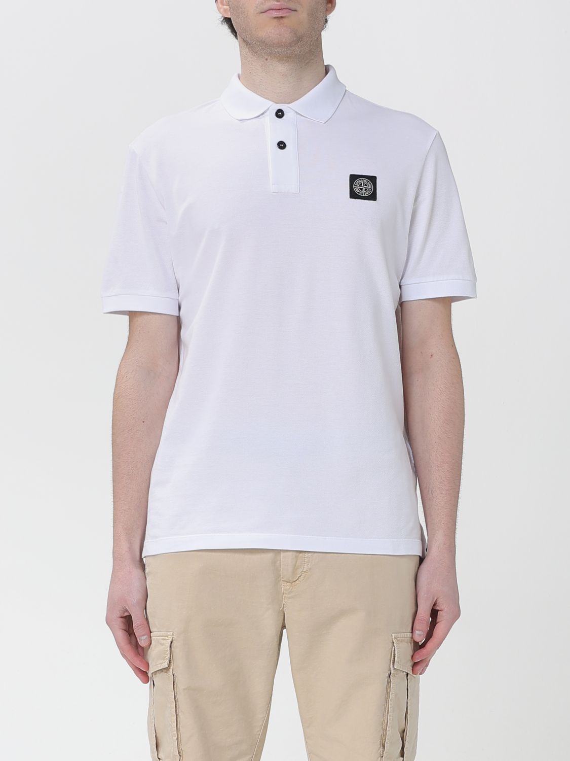 STONE ISLAND Polo Herren Farbe Weiß