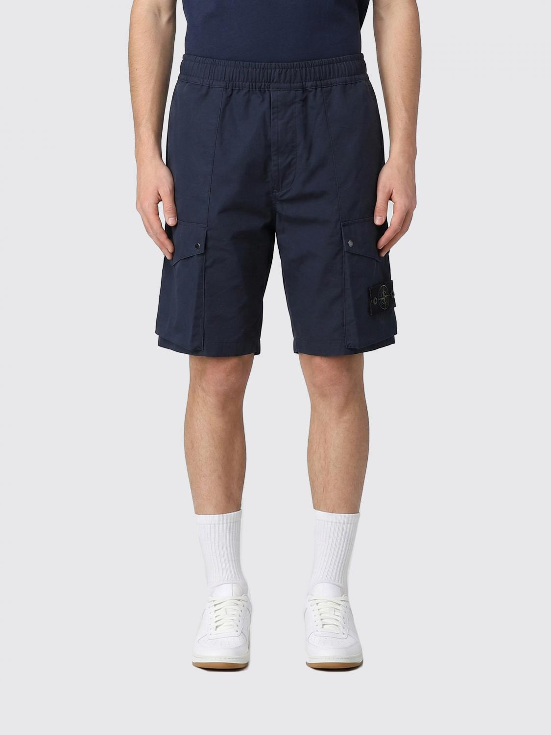 STONE ISLAND Shorts Men color Navy　STONE ISLAND ショートパンツ メンズ カラー ネイビー STONE