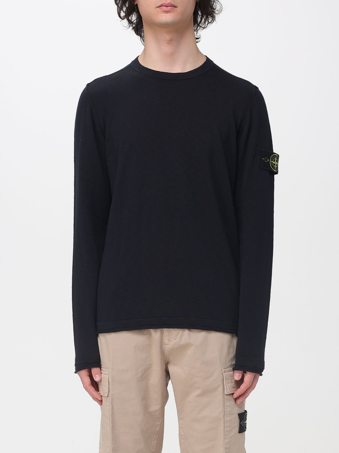 STONE ISLAND Sweater Men color Black　STONE ISLAND セーター メンズ カラー ブラック STONE