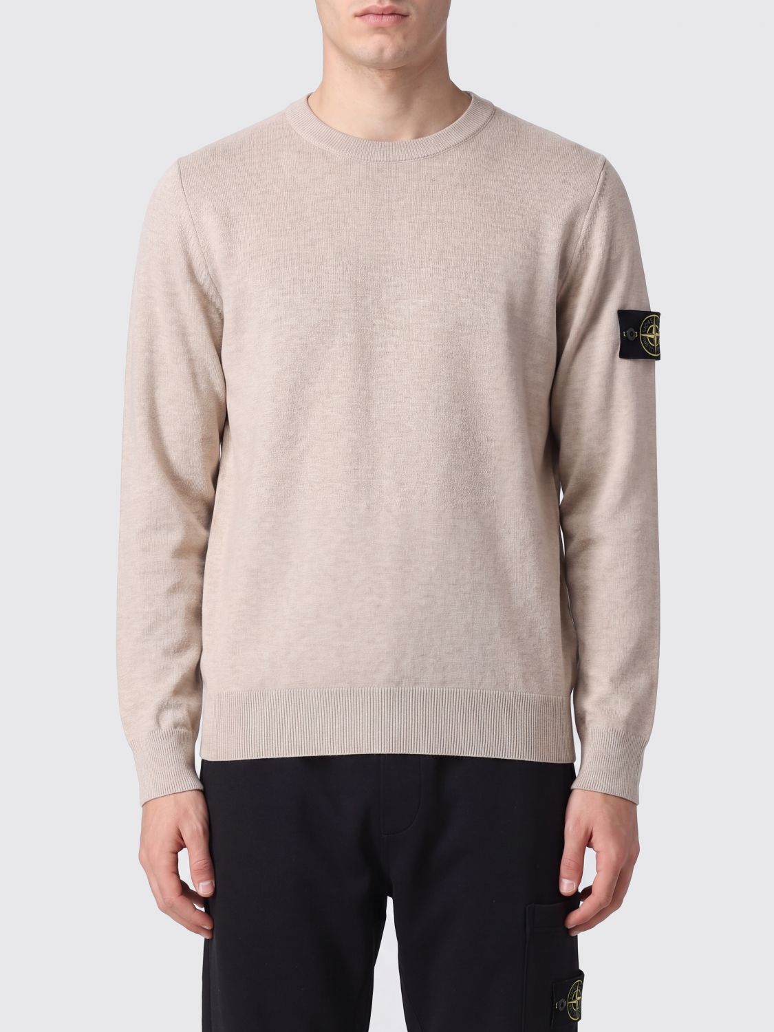 STONE ISLAND Maglia a girocollo in cotone morbido
