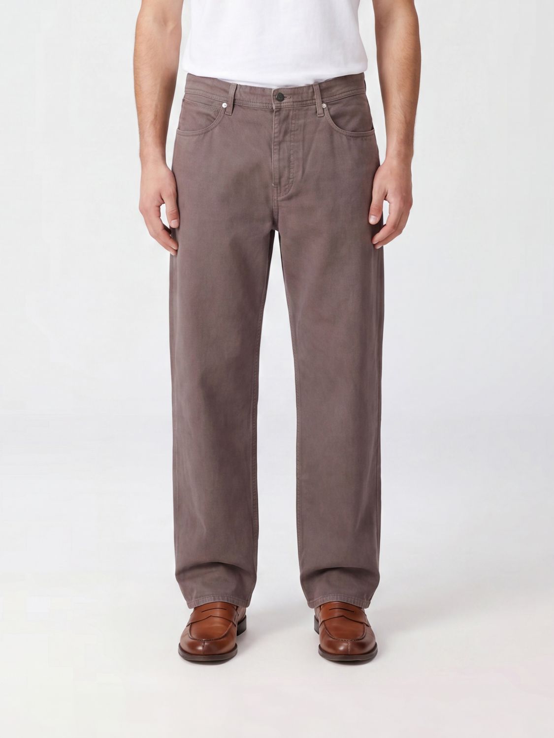 STONE ISLAND Jeans straight in denim di cotone
