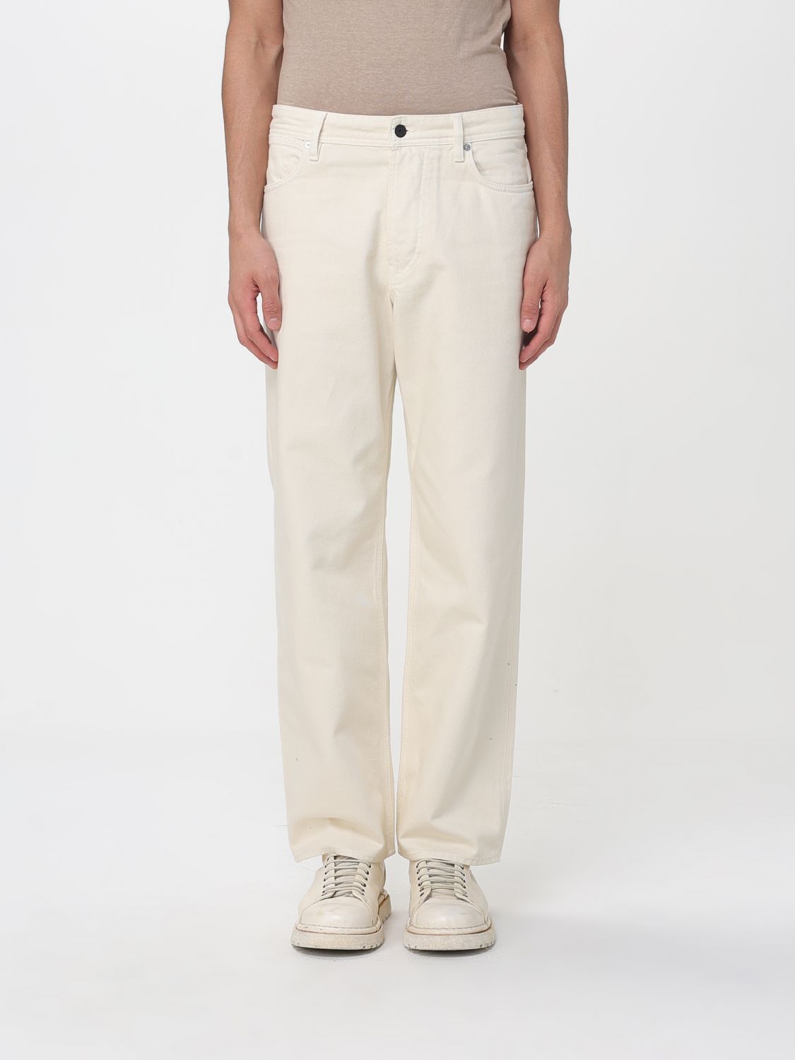 STONE ISLAND Jeans Men color Ivory　STONE ISLAND ジーンズ メンズ カラー アイボリー STONE