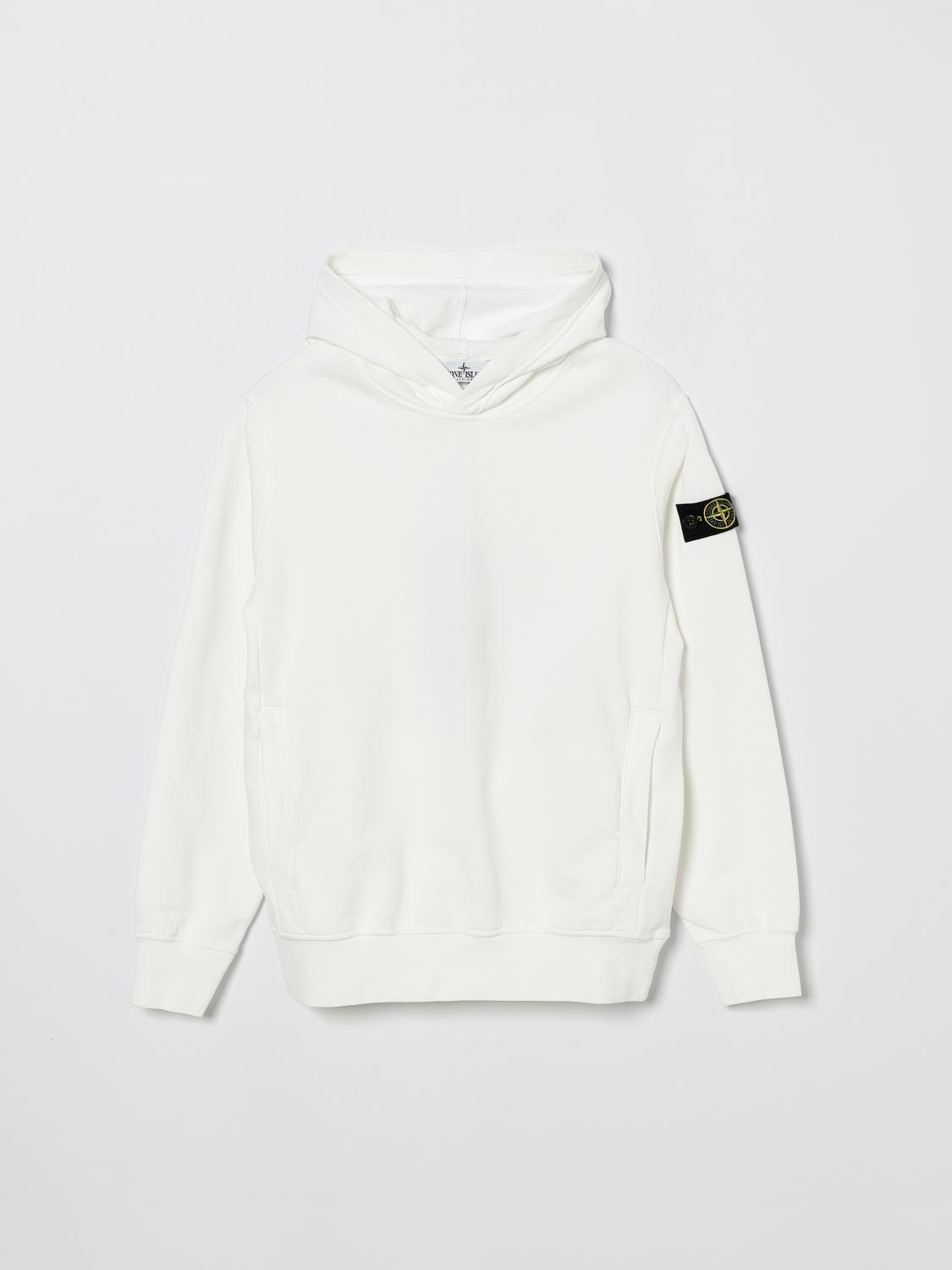STONE ISLAND JUNIOR Sweater Kids color White　STONE ISLAND JUNIOR セーター キッズカラー ホワイト STONE