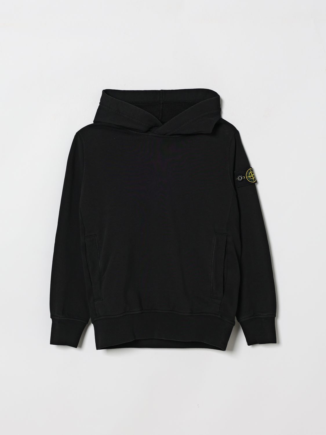 STONE ISLAND JUNIOR Sweater Kids color Black　STONE ISLAND JUNIOR セーター キッズカラー ブラック STONE