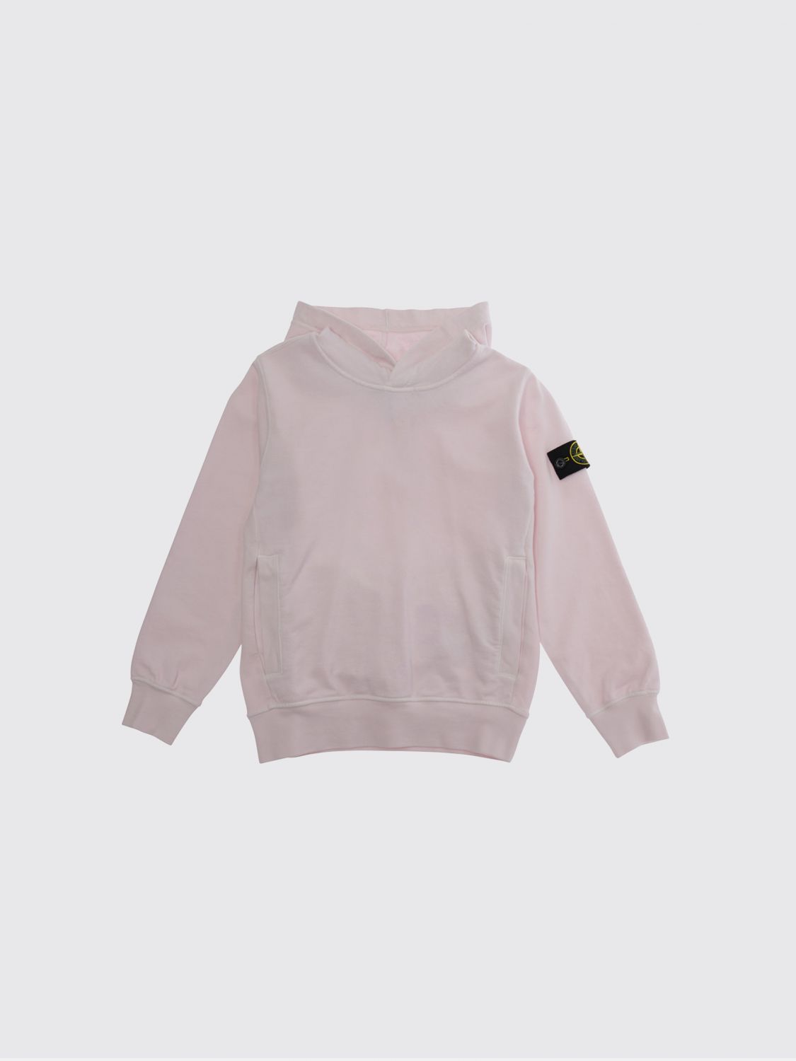 STONE ISLAND JUNIOR Felpa con cappuccio in cotone