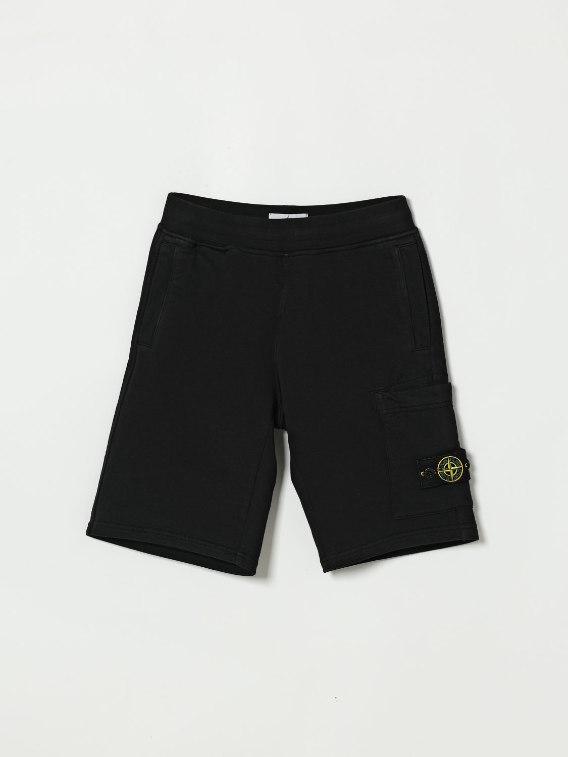 STONE ISLAND JUNIOR Shorts Kids color Black