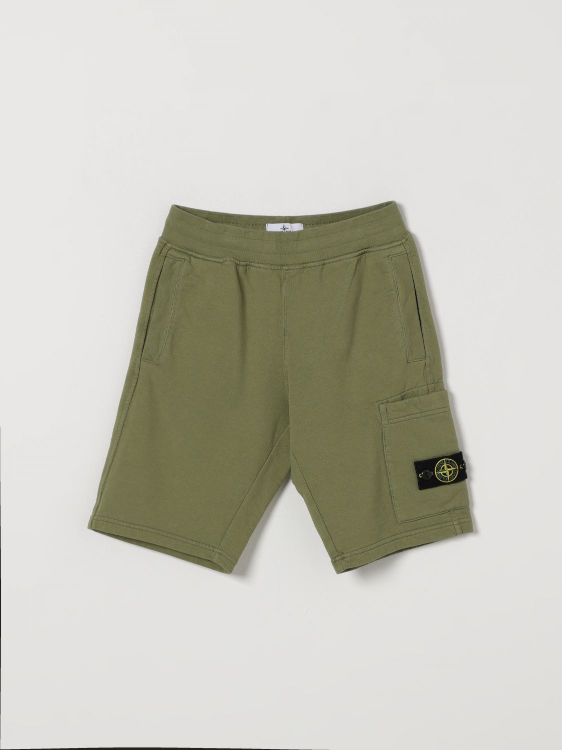 STONE ISLAND JUNIOR Shorts Kids color Green　STONE ISLAND JUNIOR ショーツ キッズカラー グリーン STONE