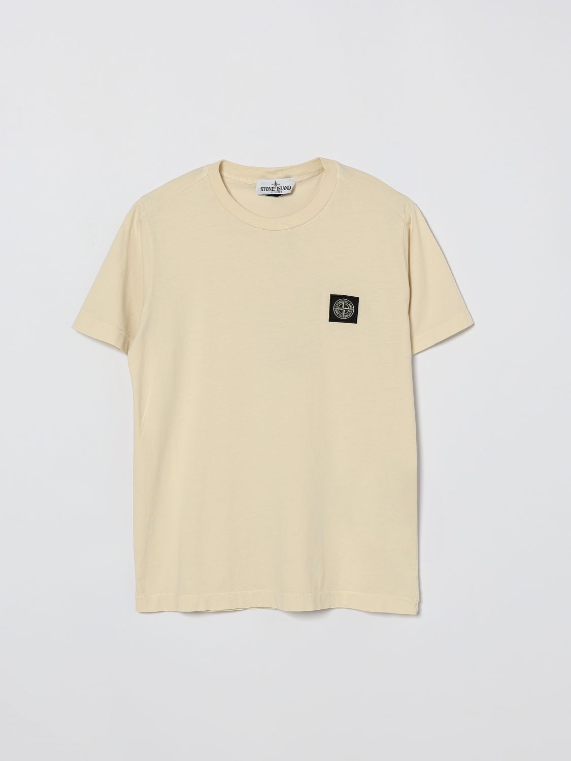 STONE ISLAND JUNIOR T-Shirt Kids color Yellow Cream　STONE ISLAND JUNIOR Tシャツ キッズカラー イエロー クリーム STONE