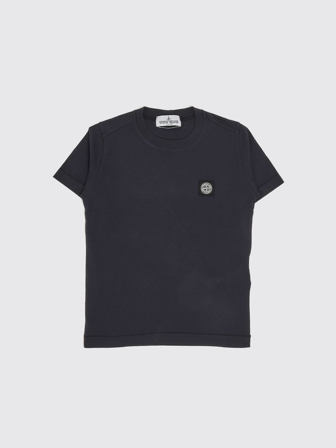 STONE ISLAND JUNIOR T-Shirt Kids color Blue 1　STONE ISLAND JUNIOR Tシャツ キッズカラー ブルー1 STONE