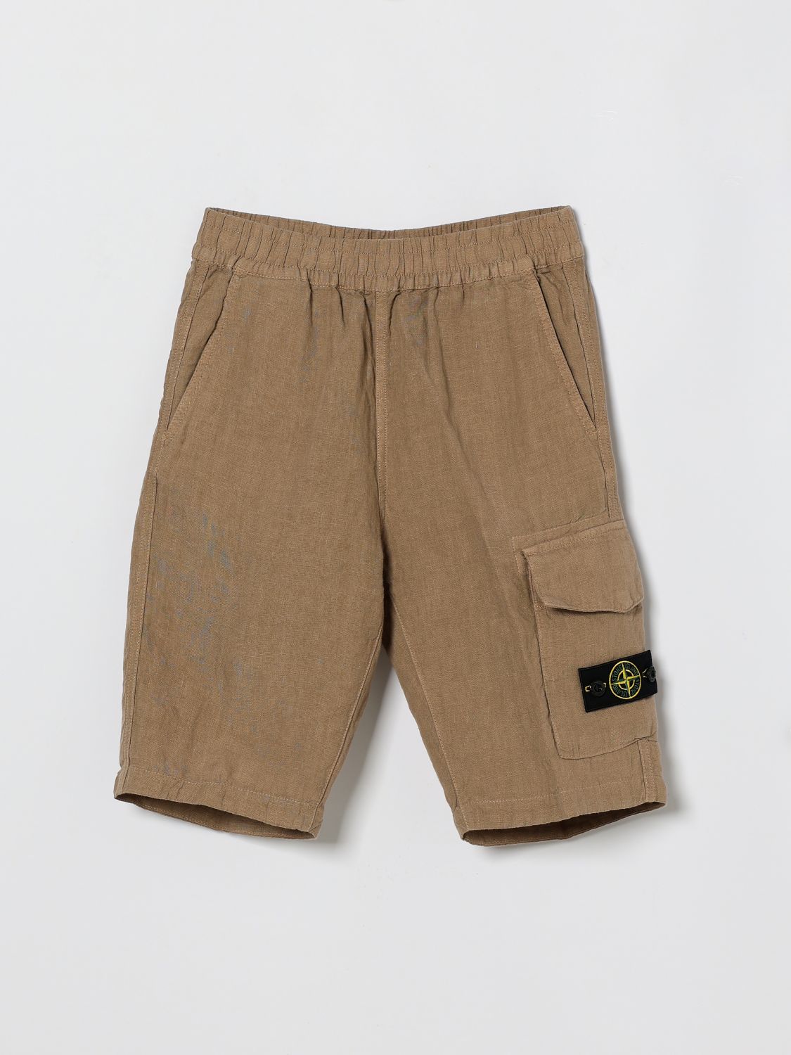 STONE ISLAND JUNIOR Shorts Kids color Grey　STONE ISLAND JUNIOR ショーツ キッズカラー グレー STONE