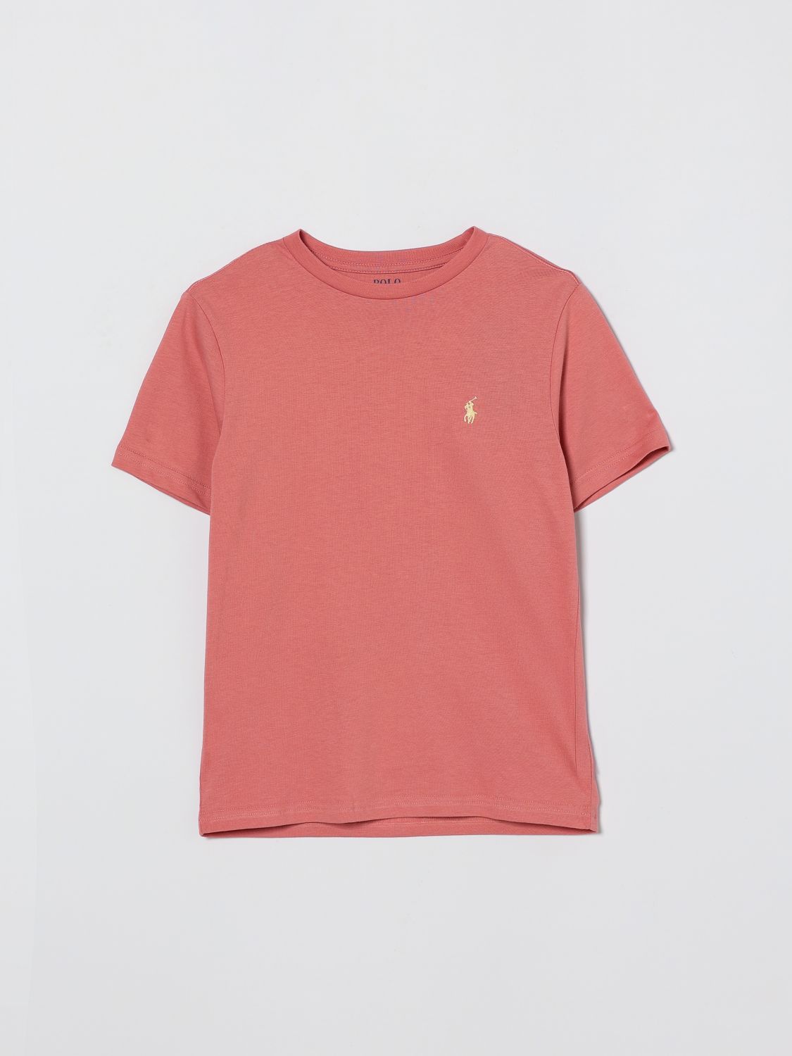 Polo Ralph Lauren Kids'  Basic Crew Neck T-shirt In Pink