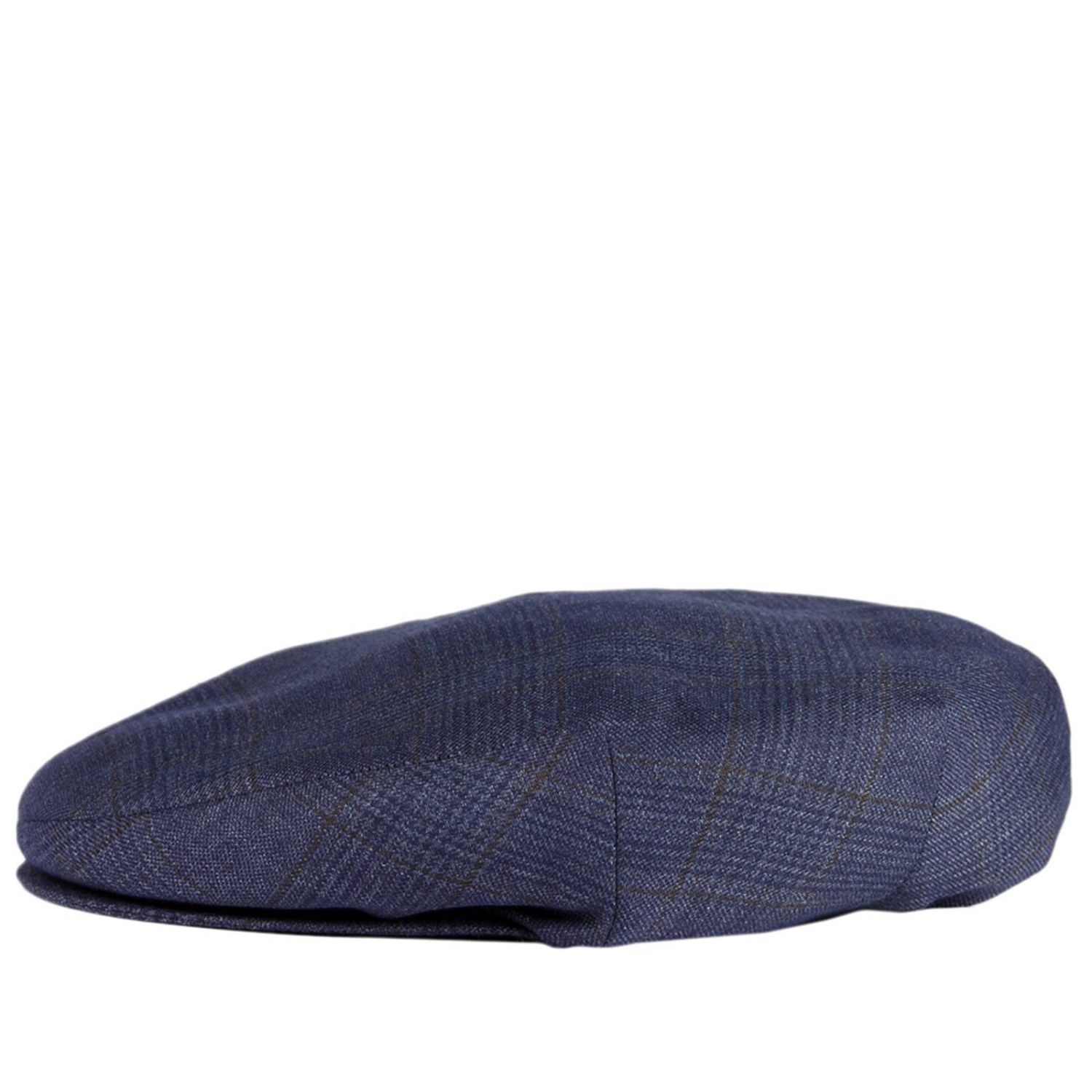 LA COPPOLA STORTA: Coppola pirandello in lana e viscosa principe di galles  blu | Cappello La Coppola Storta Uomo Blue | Cappello La Coppola Storta  P1079 GIGLIO.COM