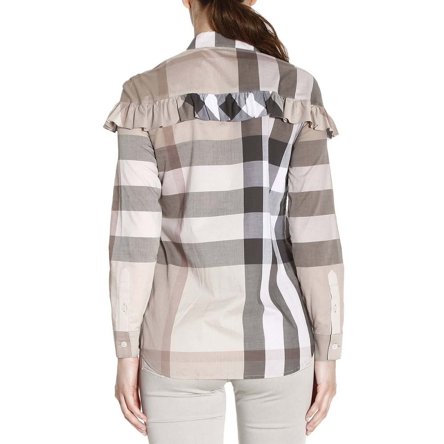 burberry shirt womens grey