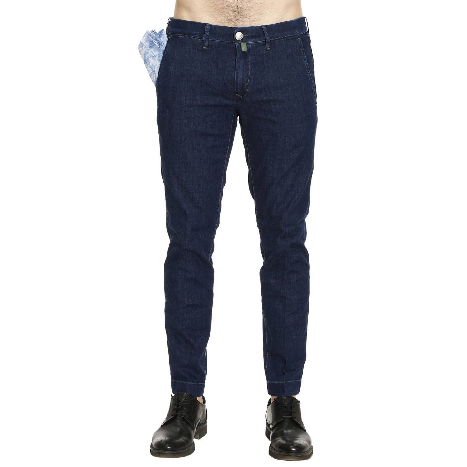 Jacob Cohen Outlet: Jeans PW626 in misto cotone stretch con tasche america  foulard e spagnoletta - Blue | Jeans Jacob Cohen PW626 COMF 00517 GIGLIO.COM