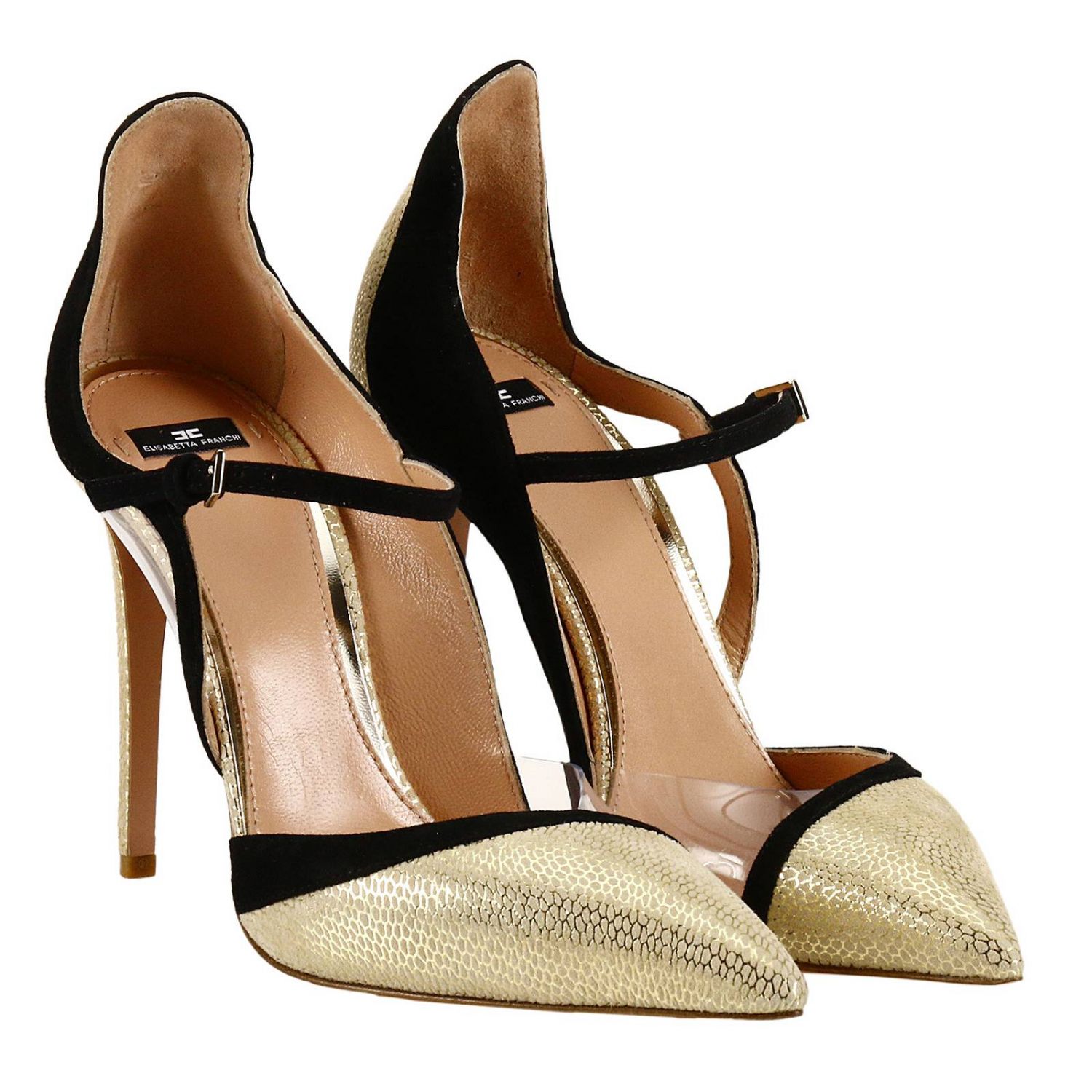 Elisabetta Franchi Outlet: High heel shoes women - Gold | High Heel ...