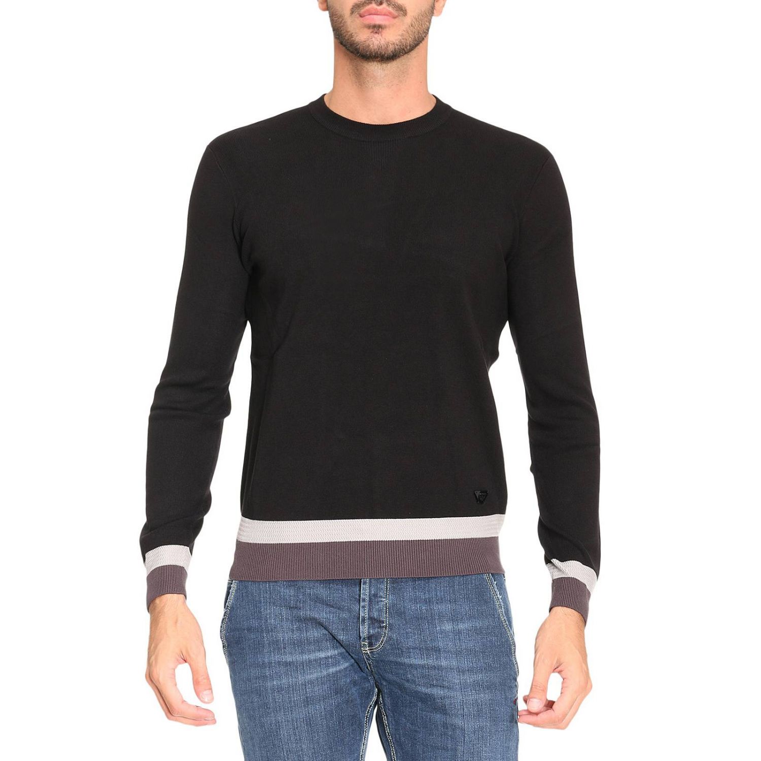 Armani Jeans Outlet: Sweater men | Sweater Armani Jeans Men Black ...