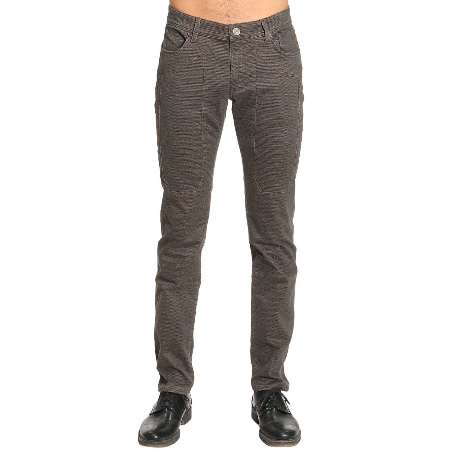 Jeckerson Outlet: Pantalone PA77 slim low in cotone con maxi toppe tono su  tono | Jeans Jeckerson Uomo Denim | Jeans Jeckerson PA77 ST19861 GIGLIO.COM