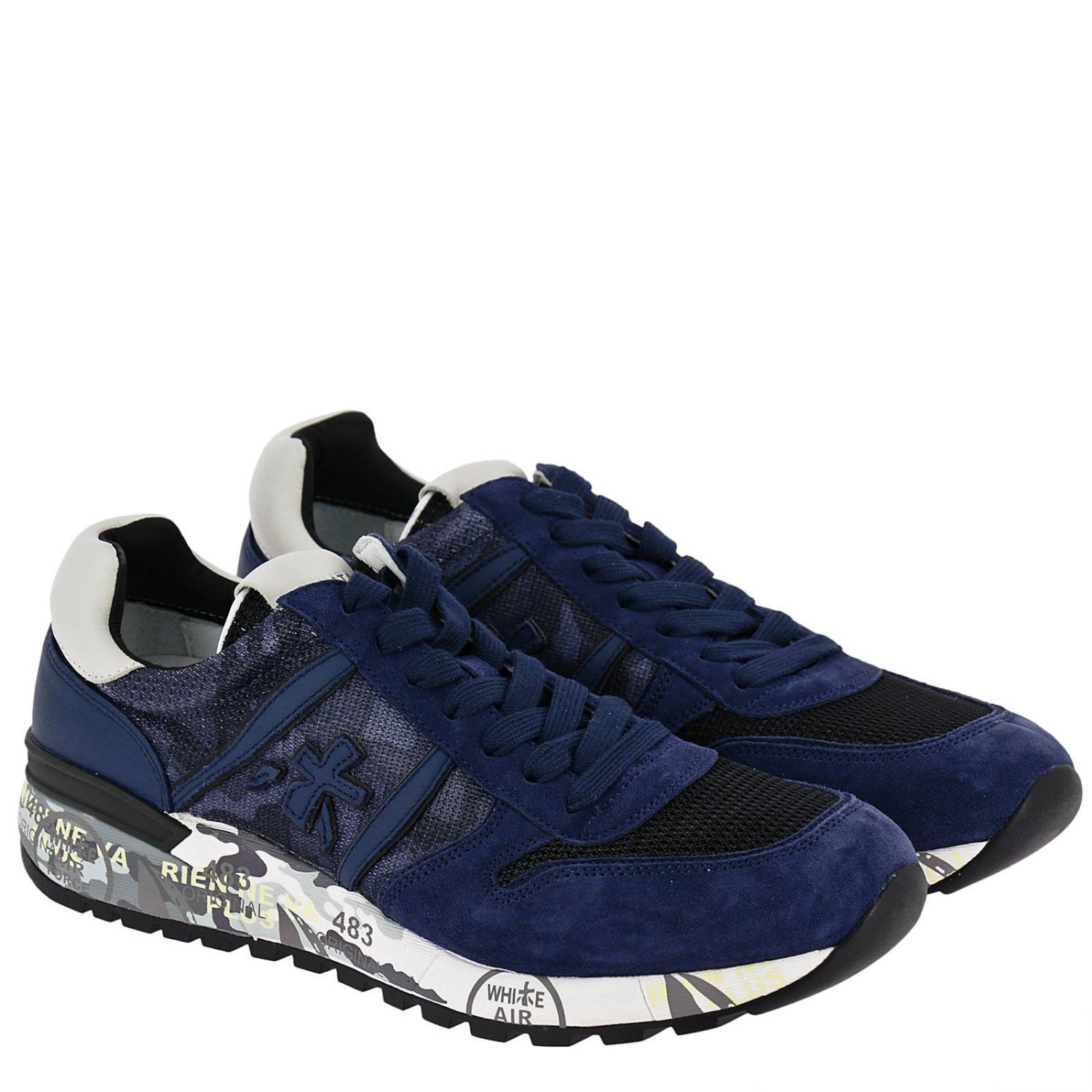 Premiata Outlet Zapatos hombre Zapatillas Premiata Hombre Azul