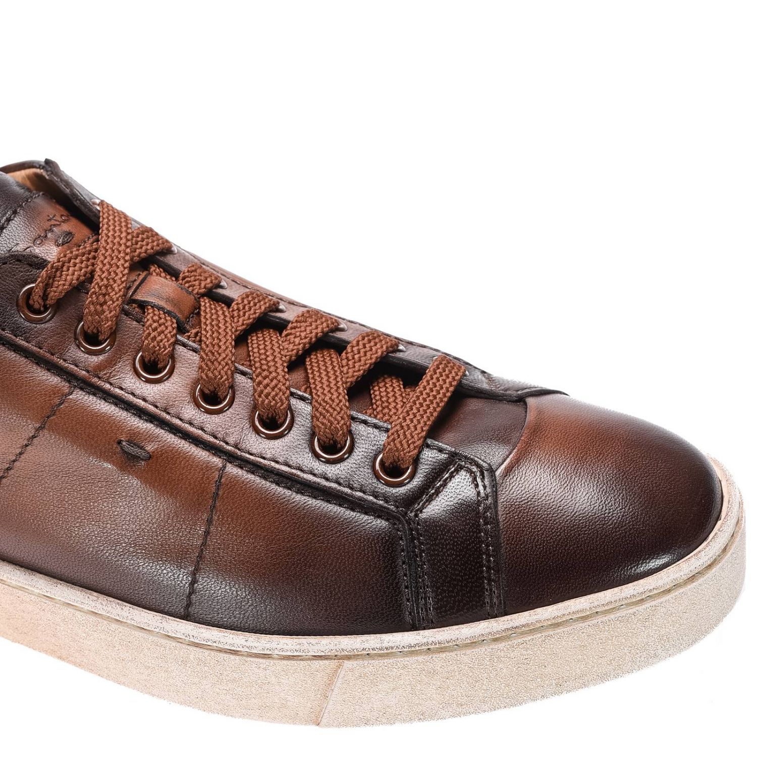 Santoni Outlet: Scarpe uomo | Sneakers Santoni Uomo Cuoio | Sneakers Santoni  mbgu20533pasegoo GIGLIO.COM