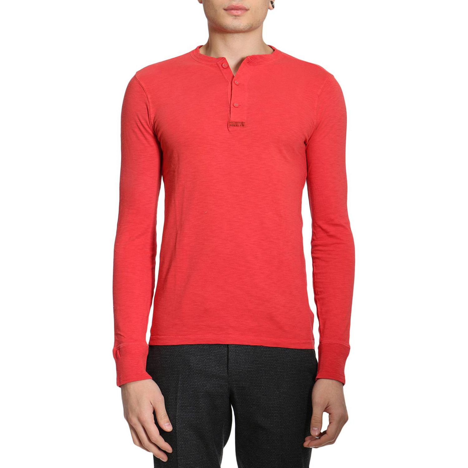 Bunf T-shirt Uomo Manica Lunga Serafino 154 Tortora | Nencini Sport