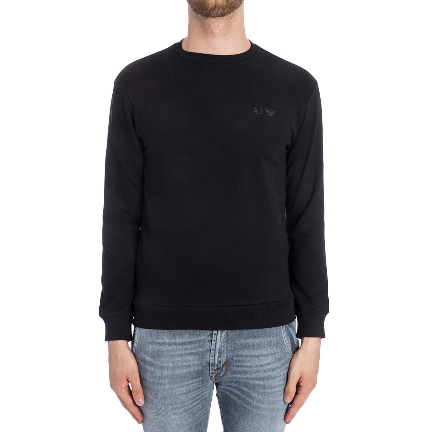 Armani Jeans Outlet: Sweatshirt men - Black | Sweatshirt Armani Jeans ...