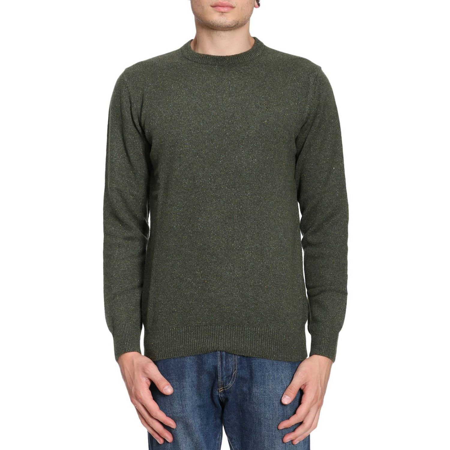 Barbour Outlet: sweater for man - Green | Barbour sweater BAMAG0479 MKN ...