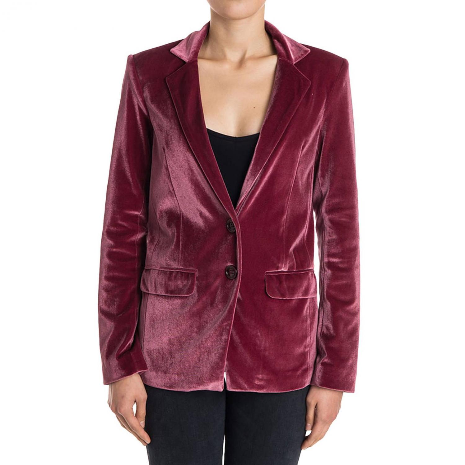 Patrizia Pepe Outlet: Blazer women - Burgundy | Patrizia Pepe blazer ...