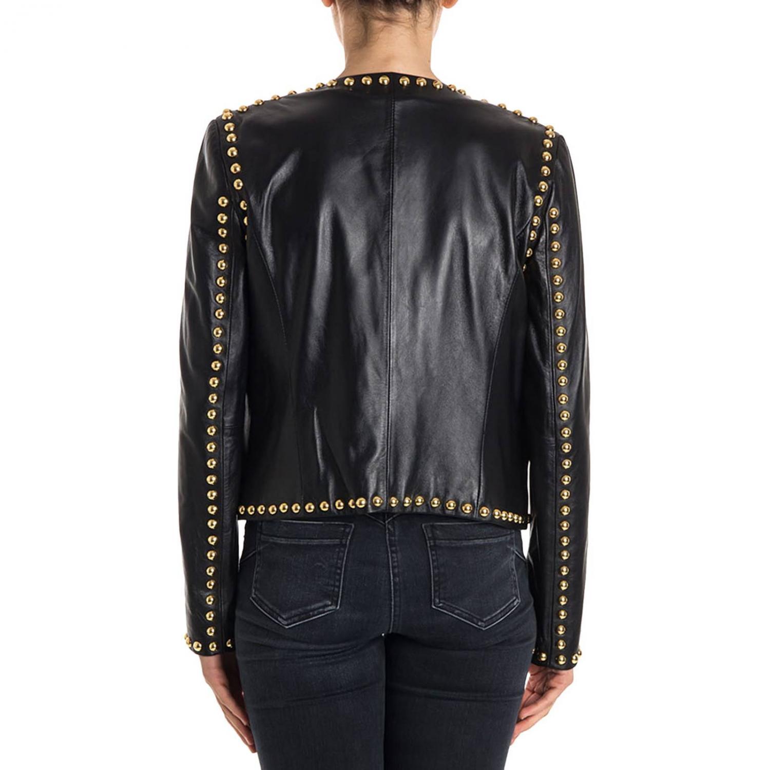 michael kors studded leather jacket