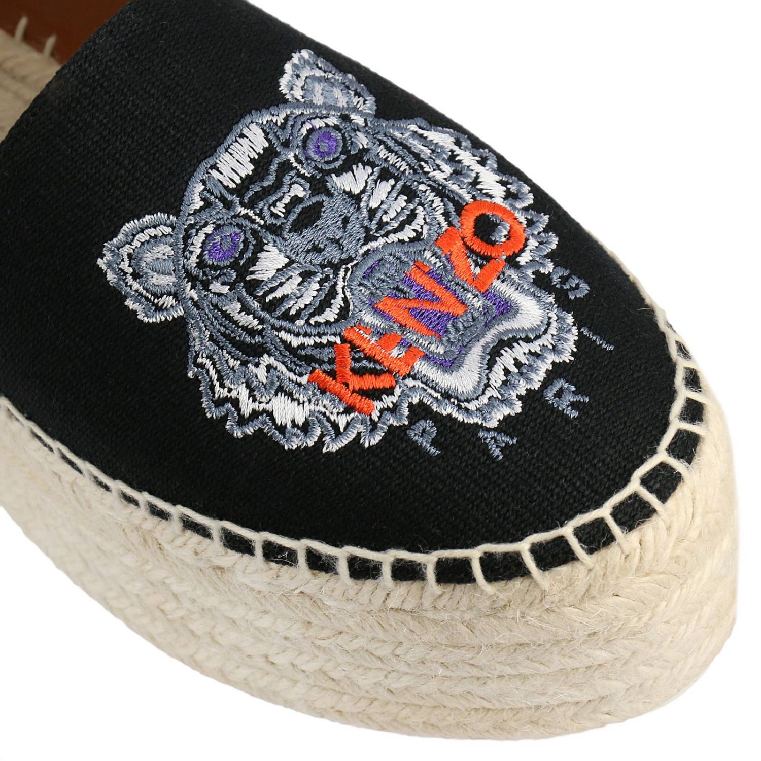 Kenzo Outlet Wedge shoes women Black Espadrilles Kenzo