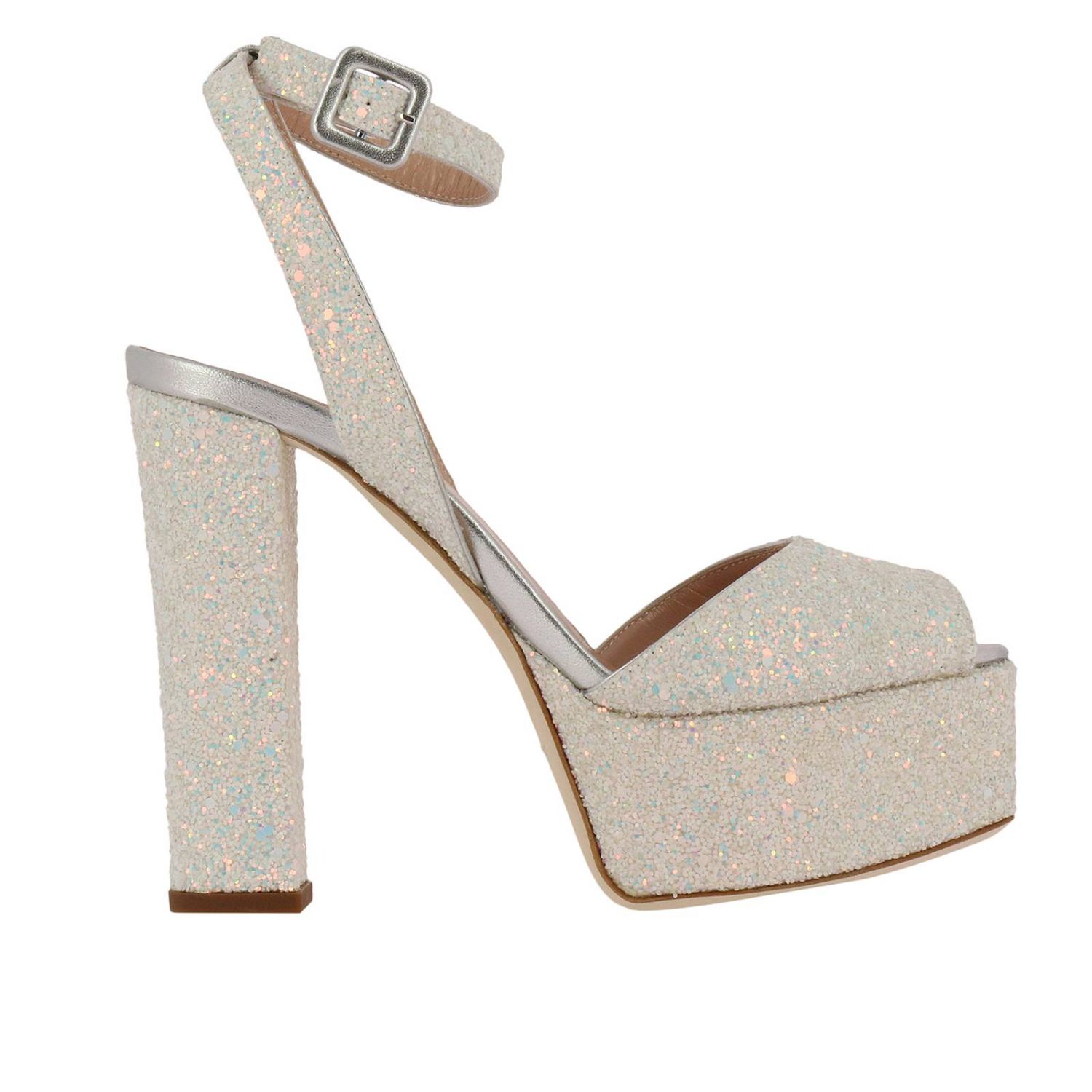 scarpe con plateau e tacco quadrato