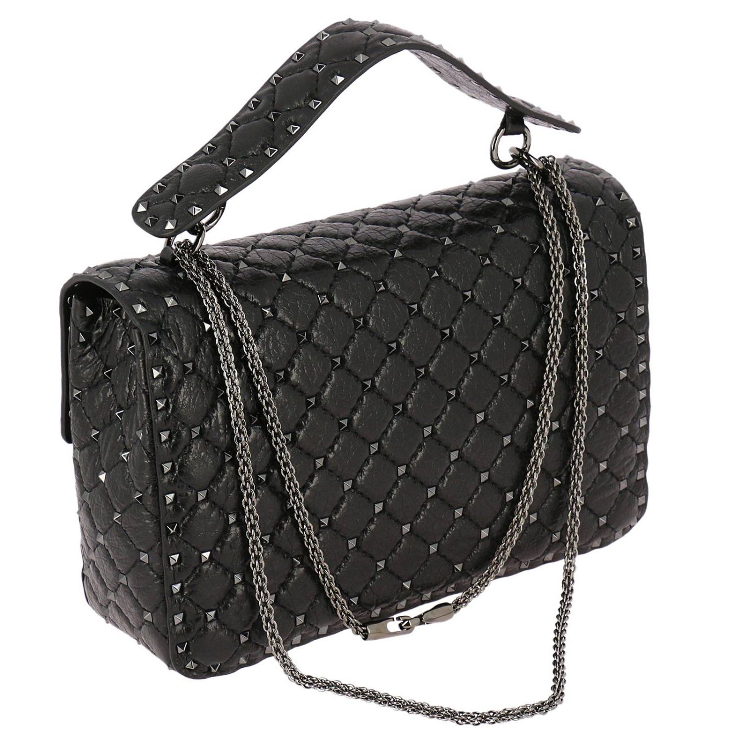 VALENTINO GARAVANI: Valentino Rockstud Spike large bag in nappa leather ...
