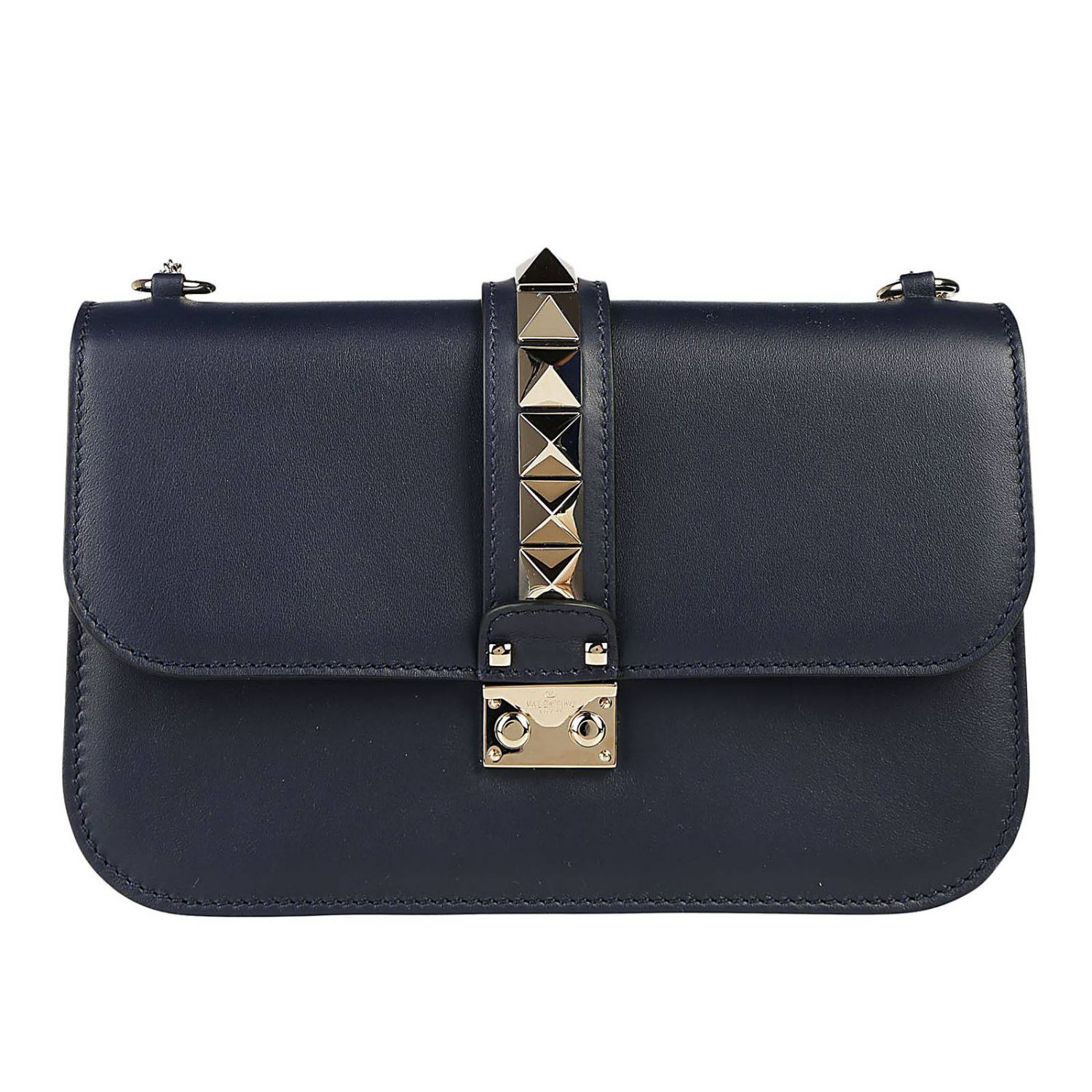 VALENTINO GARAVANI: Valentino Rockstud Lock small crossbody bag with ...