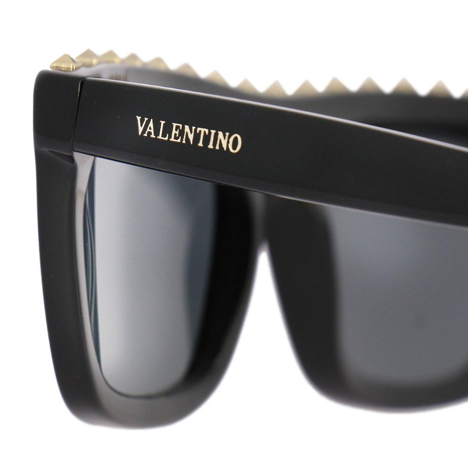VALENTINO: Occhiali da sole 4010 in acetato con micro borchie metalliche -  Nero | Occhiali Valentino VA4010 GIGLIO.COM