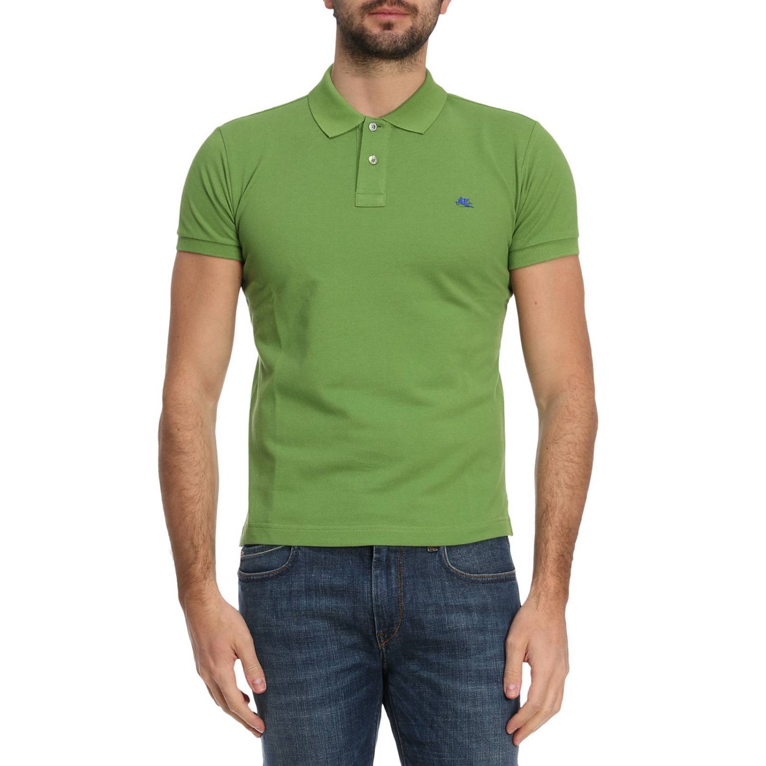 Etro Outlet: T-shirt men | T-Shirt Etro Men Green | T-Shirt Etro 1Y040 ...